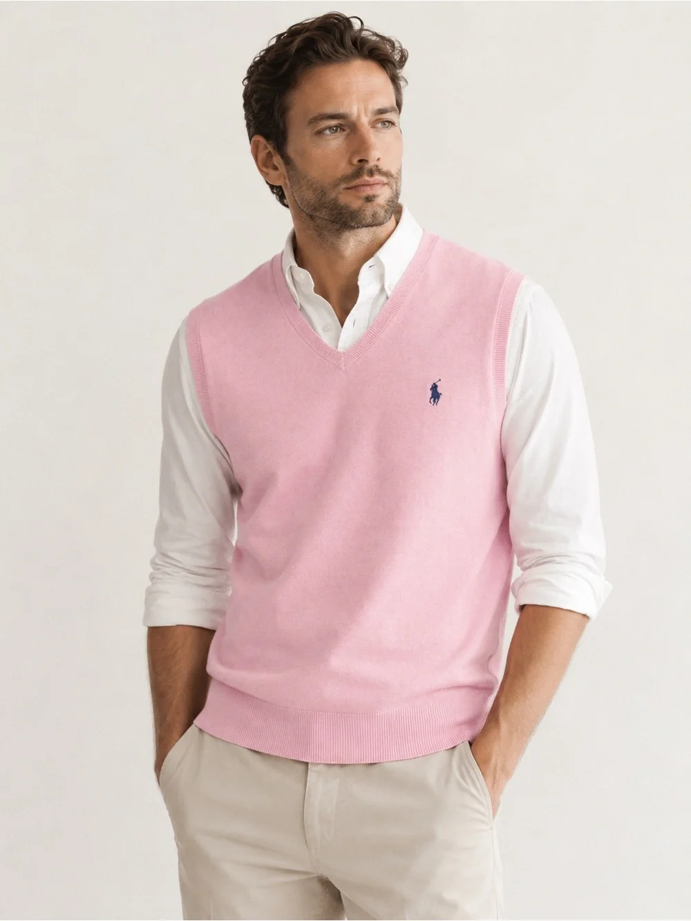 Polo Ralph Lauren Pink Pima Cotton Sweater Vest XXL Preppy Cottagecore Golf